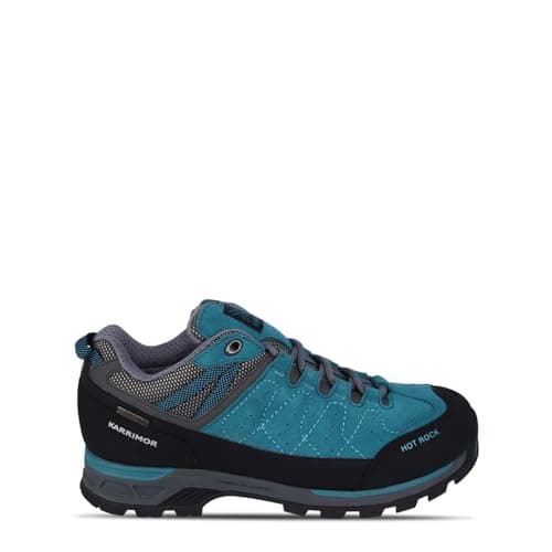 Image of Karrimor Waterproof Walking Boots Hot Rock Non-Slip Grip Trail Ready Hiking Shoe Teal 6