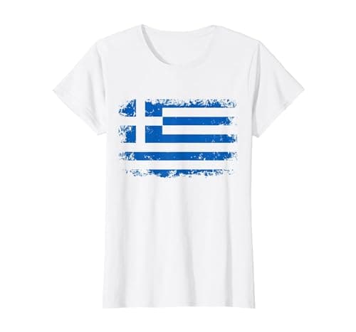 Image of Greek Flag T-Shirt, Women, White, XX-Large