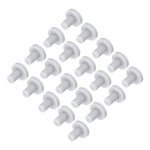 Image of Sourcing Map High Temp Silicone Plug Mount Dia 4mm/0.16 Inch T Shaped Solid Rubber Stopper Hole Plugs for Powder Coating Plating Waterproof Sealing Grey Pack of 20(OD 9mm/0.35 Inch)