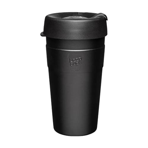 Image of KeepCup Thermal - Vacuum Insulated Stainless Steel, Reusable Coffee Cup with Splashproof Sipper Lid - 16oz/454ml - Black