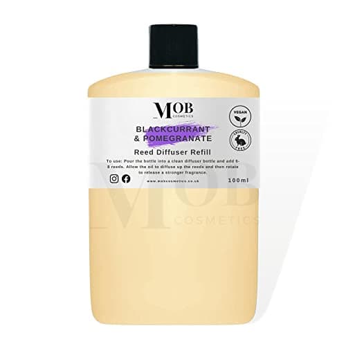 Image of Designer & Fine Fragrance Reed Diffuser Oil Refill 100ml - Highly Concentrated (Blackcurrant & Pomegranate)