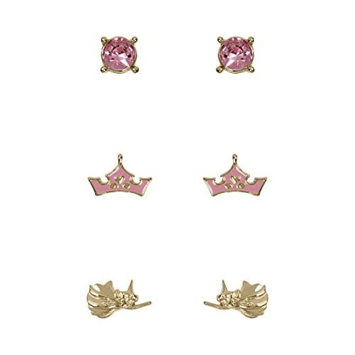 Image of Disney Princess Sleeping Beauty Pink & Gold Trio Earring Set SH00703YRPL