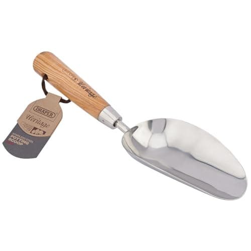 Image of Draper Heritage 99024 Stainless Steel Hand Potting Scoop with Ash Handle