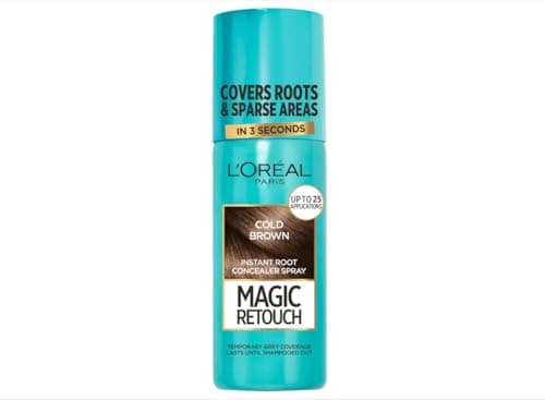 Image of L'ORÉAL PARiS MAGIC RETOUCH Gray Hair Covering Spray, Cold Brown, 75 ml, PACK OF 1