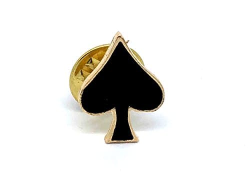 Image of Ace Of Spades Playing Card Metal Pin Badge