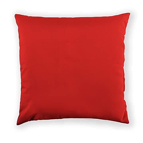 Image of rucomfy Indoor/Outdoor Cushion with Insert Filling - Accessories for Home and Garden Decor Scatter Pillow - Pre Filled with Fibre Inner - Water Resistant - 45 x 45cm (1, Red, 45cm x 45cm)