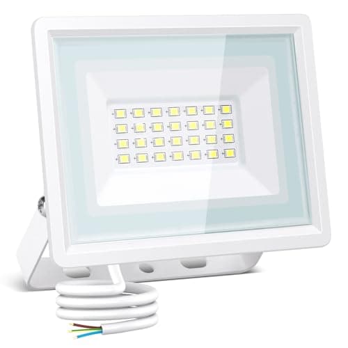 Image of Aigostar 20W LED Floodlight, 1650 Lumen Outdoor Security Light, Waterproof IP65 Flood Lights 6500K Cool White LED Outdoor Lights, Ultra Thin Flood Light for Front Door Garden