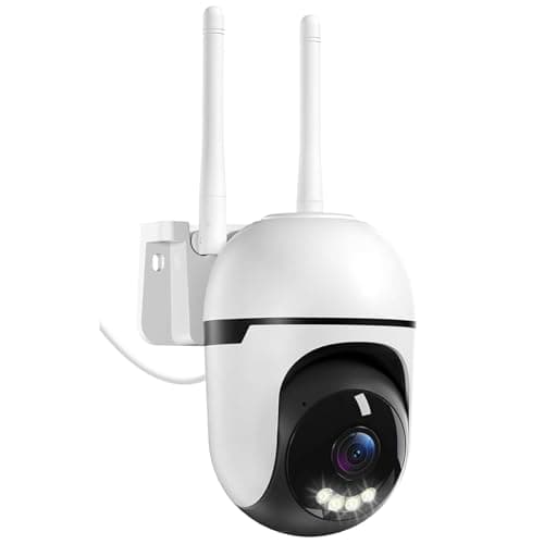 Image of Suloron 2K Security Camera Outdoor Wireless 2.4G & 5G WiFi with Cable, 360° PTZ CCTV Camera 24/7 Recording with Detection Motion Tracking, Color Night Vision, 2-Way Audio, IP66