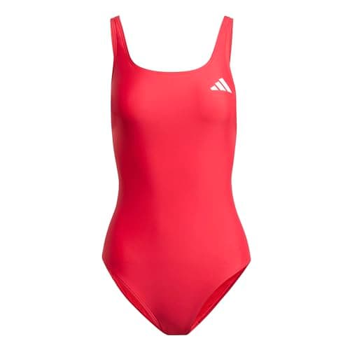 Image of adidas Women's V-Back Swimsuit, Pure Ruby, 38