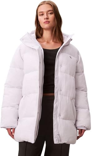 Image of Calvin Klein Women’s Belted Mid Weight Puffer Jacket, Purple (Lacey Lilac), S