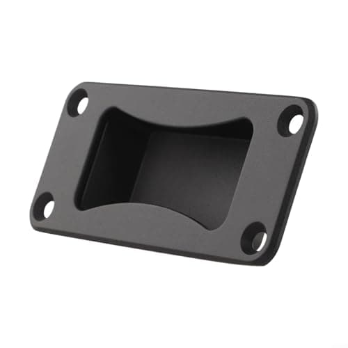 Image of Zinc Alloy Flush-Mounted Embedded Door Handle for Industrial Equipment Cabinets and Mechanical Boxes – Black, Single-Piece For Surface-Mount Hardware (XAC63-A133)