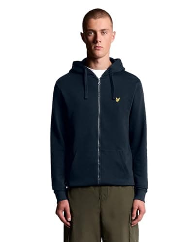 Image of Lyle & Scott Mid Layers Zip Through Hoodie Z271 Dark Navy, XXL