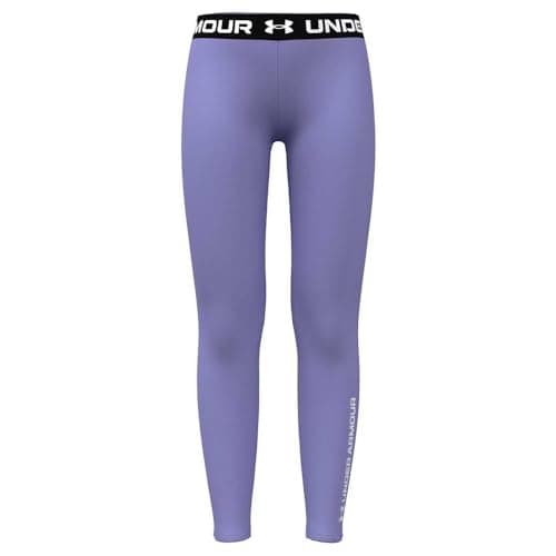 Image of Under Armour HeatGear Wordmark Leggings 10-12 Years Purple