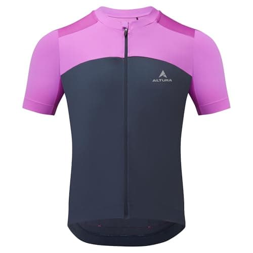 Image of Altura Airstream Short Sleeve Cycling Jersey for Men - Lightweight Breathable Road Bike Jersey with Moisture Wicking Fabric, 3 Rear Pockets, Full Zip - Summer Cycling Top for Road, Gravel & MTB Riding