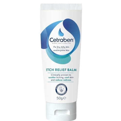 Image of Cetraben Itch Relief Balm, For Dry, Itchy, Sensitive and Eczema-Prone Skin, Clinically Proven to Soothe Itching, Cool Skin, and Reduce Redness. Relieves Flare-Up Patches, Fragrance Free, 1 x 50 ml