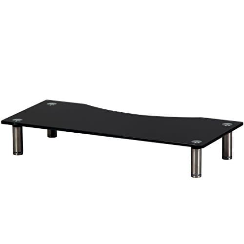 Image of Charles Jacobs Monitor Riser Stand - 56cm Wide - Adjustable Height - Black