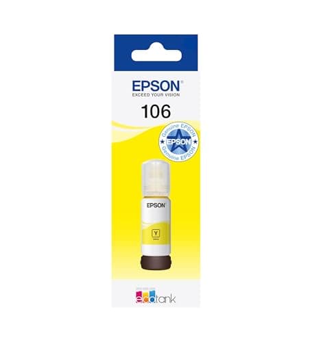 Image of Epson EcoTank 106 Genuine Ink Bottle | Yellow | High Yield - Up to 1,900 Photos | Compatible with ET-7700 / ET-7750 Models | Brand-made for Optimal Results