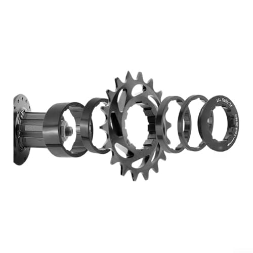 Image of Single Speed Freewheel 16T 18T Bicycle Cog Aluminum Alloy Lightweight Bike Cog for MTB Fixed Gear Conversion Kit Secure Fit Black Red Blue Purple(Black-18T)