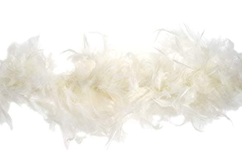 Image of Trimits Marabou Feather Boa, 1.8m x 12cm, Fancy Dress for Parties, Festivals, Pride, Hen Do, Stag Do, Halloween, Christmas, Cream
