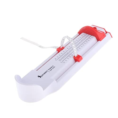 Image of pistro Adults Foot Measuring Device Shoes Size Gauge Measure Ruler Tool Unisex - Red, 14.76x4.33in