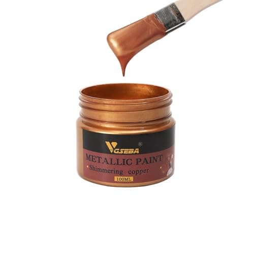 Image of VGSEBA Acrylic Metallic Paint, Non Toxic, Non Fading, 100ml Copper Paint for Art, Painting, Handcrafts, Ideal for Canvas Wood Clay Fabric Ceramic Craft Supplies