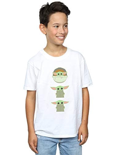Image of Star Wars Boys The Mandalorian The Child Posing T-Shirt White 3-4 Years