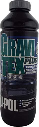 Image of Gravitex UPol Stone Chip Protector Grey 1 Litre x 1 Overpaintable Chassis Protection Tough Hard Durable Coating Designed To Reproduce The Manufacturers Original Stone Chip Finish