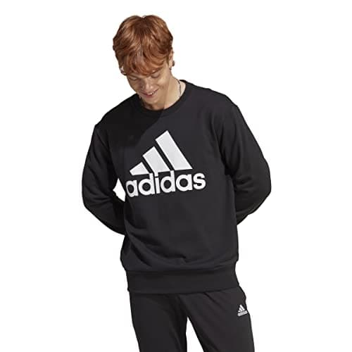 Image of adidas Men's Essentials French Terry Big Logo Sweatshirt, Black, XL