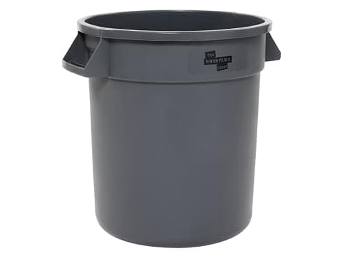 Image of The Workplace Depot Round Waste Bin 40L Ergonomic Plastic Bin with Reinforced Rims and Base for Office Industrial Use – Durable and Versatile Storage Solution