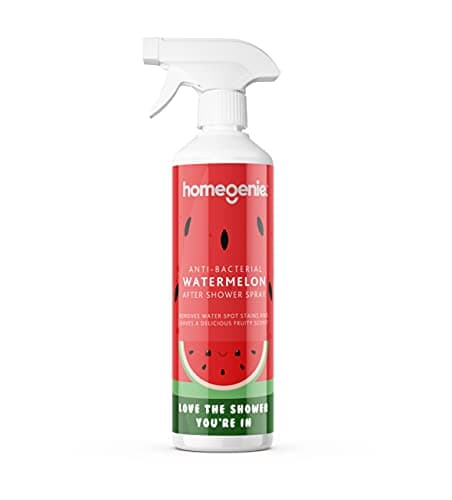 Image of HomeGenie Anti-Bacterial After Shower Daily Cleaner | Spray and Leave | Fresh Watermelon Fragrance | 500ml, Clear