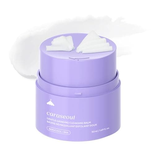 Image of caraseoul Gentle Grinding Cleansing Balm Makeup Remover with BHA Salicylic Acid & Bakuchiol, Vegan, Non-Greasy Texture, Cleansing Oil Travel Size, Korean Skin Care, For All Skin Type (50ml/1.69 fl.oz)