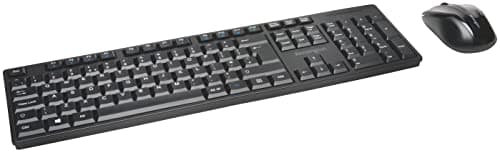 Image of Kensington Pro Fit Low-Profile Wireless Keyboard and Mouse Set Desktop, Multimedia Keys, Ambidextrous, Home Office Keyboard and Mouse Set QWERTY, (K75230UK), Black