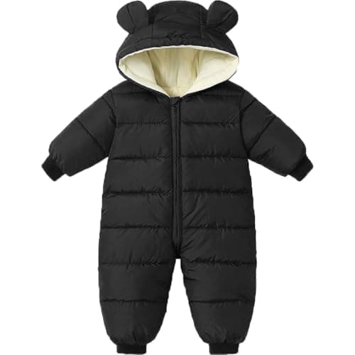 Image of HengBo LED Baby Girls Boys Snowsuit Fleece Winter Coat Newborn Thick Zipper Jumpsuit Infant Windproof Hooded Romper Outerwear Baby Pramsuit Clothes Outfits