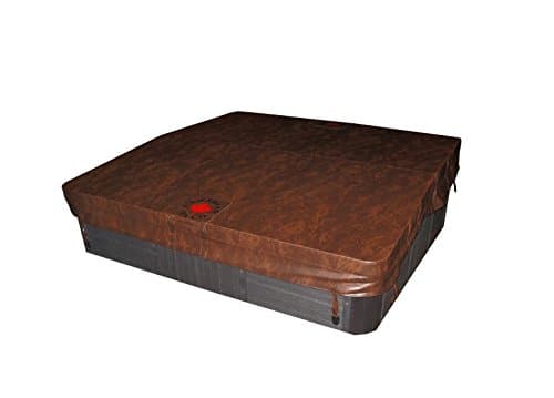 Image of Canadian Spa Company Square B 4R Deluxe Hot Tub Spa Cover, Brown, 88 x 88-Inch