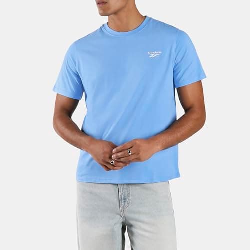 Image of Reebok Cody Small Logo Crew Neck SS Tee Blue