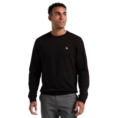 Image of Original Penguin Fleece Crewneck Sweatshirt, S, True Black