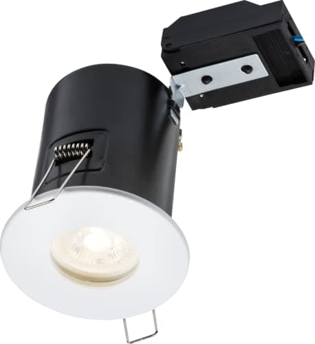 Image of Knightsbridge 230V IP65 Fixed GU10 Fire-Rated Downlight White, VFCFIPW