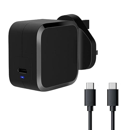 Image of WIKIPARTS* New 45W Type-C UK Plug Charger Compatible with Asus ADP-45EW, Asus ADP-45EW A 0A001-00238300 ADP-45XE B Laptop Power Supply Fast Charging Ac Adapter with USB C TO USB C Cable