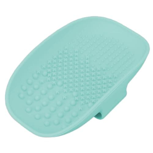 Image of YILINNA Makeup Brush Cleaner Silicone Foundation Makeup Brush Scrubber Pad Portable Make Up Brushes Cleaning Pad for Beauty Eyebrow Brush Foundation Brush (Mint green)