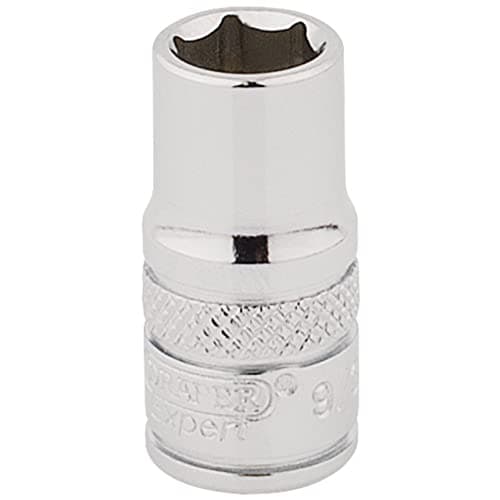 Image of Draper 48567 1/4" Square Drive Polished Chrome Imperial Socket, 9/32" Size