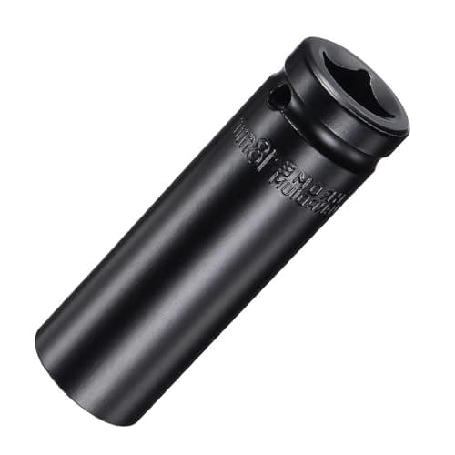 Image of 18mm Socket Adapter, 18mm Deep Impact Socket, 1/2 Inch Drive, Heat-Treated Cr-V Steel, for Car & Home Repair(78mm/6-Point Metric Sizes, Black)