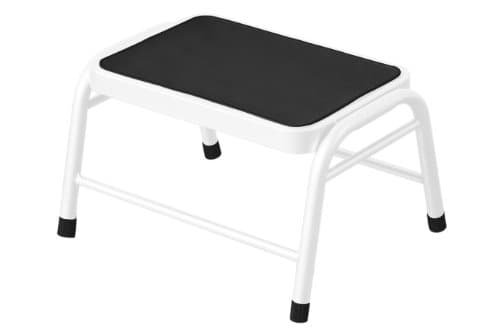 Image of Premier Housewares Stools For Dressing Table Small Side Table Outdoor Footstool Step Stools For Adults Garden Footstool Foot Stool Desk 25 x 43 x 35,White