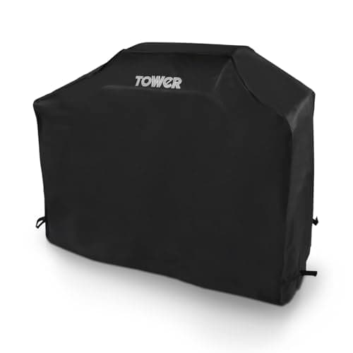 Image of Tower Four Burner Gas BBQ, Waterproof and Windproof, Black, T978526COV