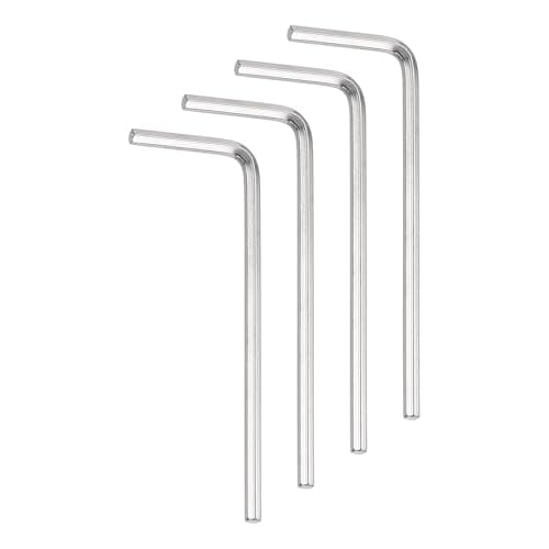 Image of sourcing map 4pcs Hex Key Wrench 1/16" 45# Steel L-Shape Hexagon SAE Wrenches Repairing Tool for Home DIY Bike Motorcycle Repair, Silver
