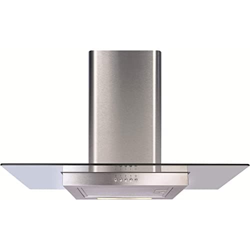 Image of CDA ECN92SS 90cm Flat glass Cooker hood extractor in stainless steel