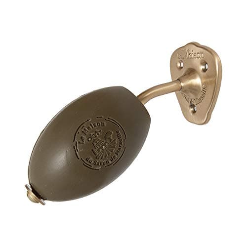 Image of Maison du Savon de Marseille - Rotating Wall Mounted Soap Holder - Durable Brass Finish with 270 Gram Soap (Argan Oil)