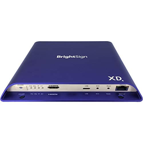 Image of BrightSign XD234 Standard I/O Player - One 4K or Dual 1080@60Fps Video Support, Dolby Vision & HDR10+ Decoding, Live Feeds, H.265/H.264, HTML5, IP Streaming, Video Walls, AutoWall, Zones