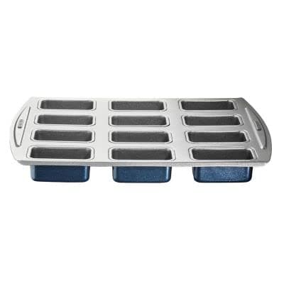 Image of lakeland Bakeware 12 Hole Loose Based Mini Finger Loaf Tin - Rectangular
