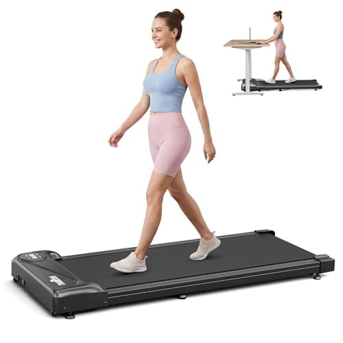 Image of THERUN Walking Pad Treadmill, Under Desk Treadmill Quiet Walking Treadmill, Ultra Slim Foldable Walking Machine Compact Running Machine, Space Saving for Daily Indoor Full Body Fitness Workout