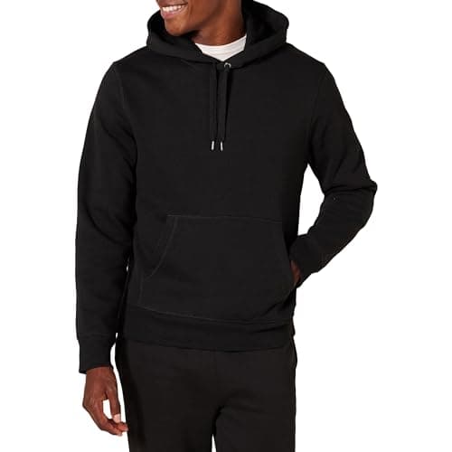 Image of Amazon Essentials Men's Pullover Sweatshirt Hoodie (Available in Big & Tall), Black Heather, M